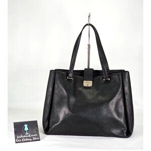 Kate Spade New York Women's Black Leather Lovett Street Palma Tote Bag Large 187